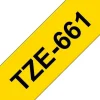 BROTHER TZE661 CINTA LAMINADA GENERICA DE ETIQUETAS - TEXTO NEGRO SOBRE FONDO AMARILLO - ANCHO 36MM X 8 METROS