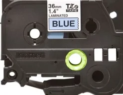 BROTHER TZE561 CINTA LAMINADA ORIGINAL DE ETIQUETAS - TEXTO NEGRO SOBRE FONDO AZUL - ANCHO 36MM X 8 METROS