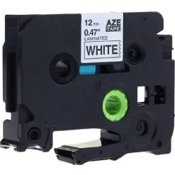 BROTHER TZE241 CINTA LAMINADA GENERICA DE ETIQUETAS - TEXTO NEGRO SOBRE FONDO BLANCO - ANCHO 18MM X 8 METROS