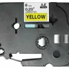 BROTHER TZE611 CINTA LAMINADA GENERICA DE ETIQUETAS - TEXTO NEGRO SOBRE FONDO AMARILLO - ANCHO 6MM X 8 METROS