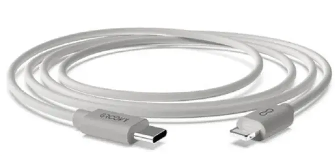 CABLE GROOVY USB-C APPLE 12+ 1M - 2.0A BLANCO