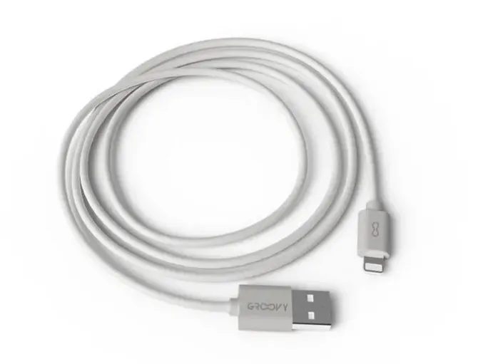 CABLE GROOVY USB 2.0 A APPLE LIGHTNING LONGITUD 1 METRO COLOR BLANCO