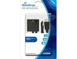 CABLE HDMI A VGA JACK 3.5 MM MEDIARANGE NEGRO