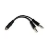 CABLES AUDIO-VIDEO STARTECH DIVISOR 2XMINIJACK 3PIN A 4PIN