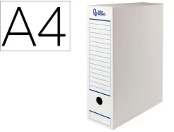 CAJA ARCHIVO DEFINITIVO LIDERPAPEL DIN A4 CARTON 100% RECICLADO 325G/M2 LOMO 100 MM COLOR BLANCO 360X100X255 MM
