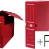 CAJA ARCHIVO DEFINITIVO PLASTICO LIDERPAPEL ROJO 387X275X105 MM