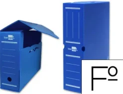 CAJA ARCHIVO DEFINITIVO PLASTICO LIDERPAPEL AZUL 360X260X100 MM