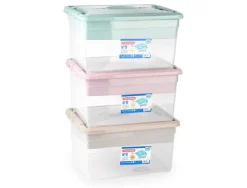 CAJA ORGANIZADORA PLASTICO PLASTICFORTE N 9 CON BANDEJA COLORES SURTIDOS 27X34X18 CM