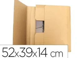 CAJA PARA EMBALAR Q-CONNECT LIBRO MEDIDAS 520X390X140 MM ESPESOR CARTON 3 MM