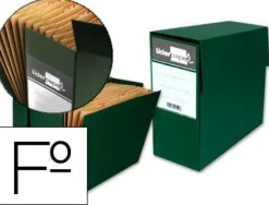 CAJA TRANSFERENCIA LIDERPAPEL CON FUELLE FOLIO COLOR VERDE