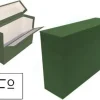 CAJA TRANSFERENCIA MARIOLA FOLIO DOBLE CARTON FORRADO GELTEX LOMO 20 CM COLOR VERDE