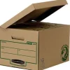 CAJON FELLOWES CARTON RECICLADO PARA ALMACENAMIENTO DE ARCHIVADORES CAPACIDAD 4 CAJAS DE ARCHIVO 80 MM