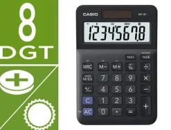 CALCULADORA CASIO MS-8F SOBREMESA 8 DIGITOS TAX +/- COLOR NEGRO