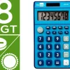 CALCULADORA LIDERPAPEL BOLSILLO XF09 8 DIGITOS SOLAR Y PILAS COLOR AZUL 115X65X8 MM