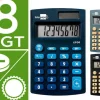 CALCULADORA LIDERPAPEL BOLSILLO XF08 8 DIGITOS SOLAR Y PILAS 98X62X8 MM EXPOSITOR DE 16 UNIDADES COLORES