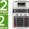 CALCULADORA LIDERPAPEL IMPRESORA PANTALLA PAPEL 58 MM 12 DIGITOS IMPRESION BICOLOR BLANCA 235X155X62 MM