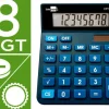 CALCULADORA LIDERPAPEL SOBREMESA XF17 8 DIGITOS SOLAR Y PILAS COLOR AZUL 127X105X24 MM