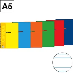 CAMPUS BLOC A5 80 HOJAS 2 RAYAS 2,5MM TAPA BASICA 60GR 001146-17- MAK001146