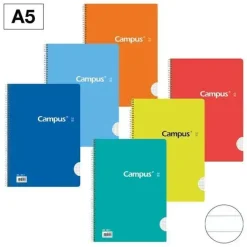 CAMPUS BLOC A5 80 HOJAS 1 RAYA HORIZONAL TAPA BÁSICA 60G MT00144