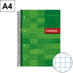 CAMPUS BLOC A4 80H T.EXTD 90G PERF CN5MM VRD 002301-VERDE MAK002301