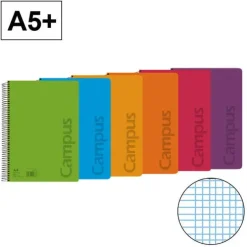 CAMPUS BLOC A5+ 80/H T.PP 90GR MM COLORES 002435 MAK002435