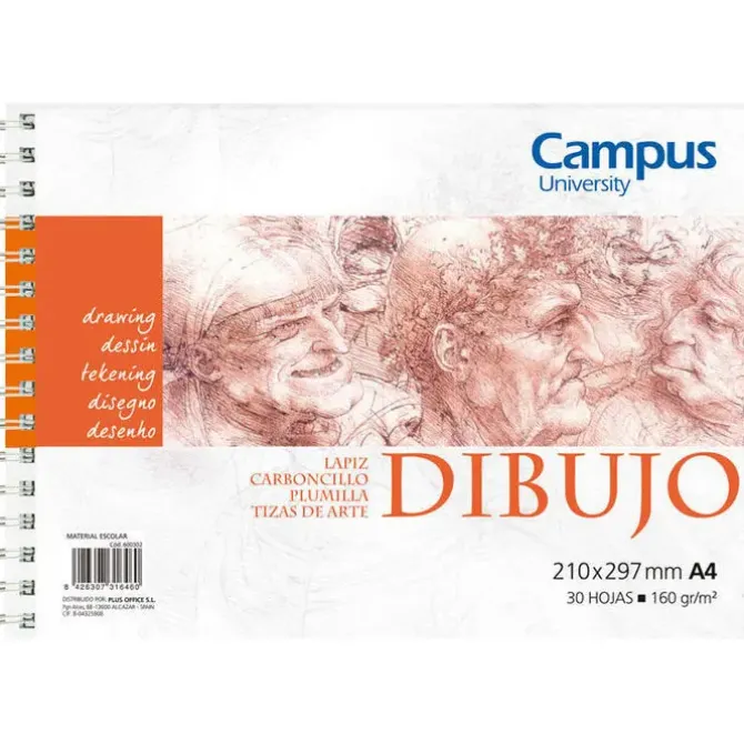 CAMPUS BLOC DIBUJO CAMPUS A4 160G 30H HSSK-A4 MAK600302