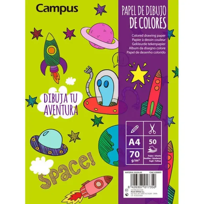 CAMPUS BLOC DIBUJO CAMPUS A4 70G 50H P.COLOR A4CP-50 MAK630691