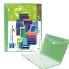 CAMPUS CARPETA 40 FUNDAS PLUS ESPIRAL CON GOMA VERDE + SOBRE SCB40-GN MAK181037