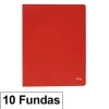 CAMPUS CARPETA 10 FUNDAS PLUS A4 ECO ROJO EF-10-RD MAK180649