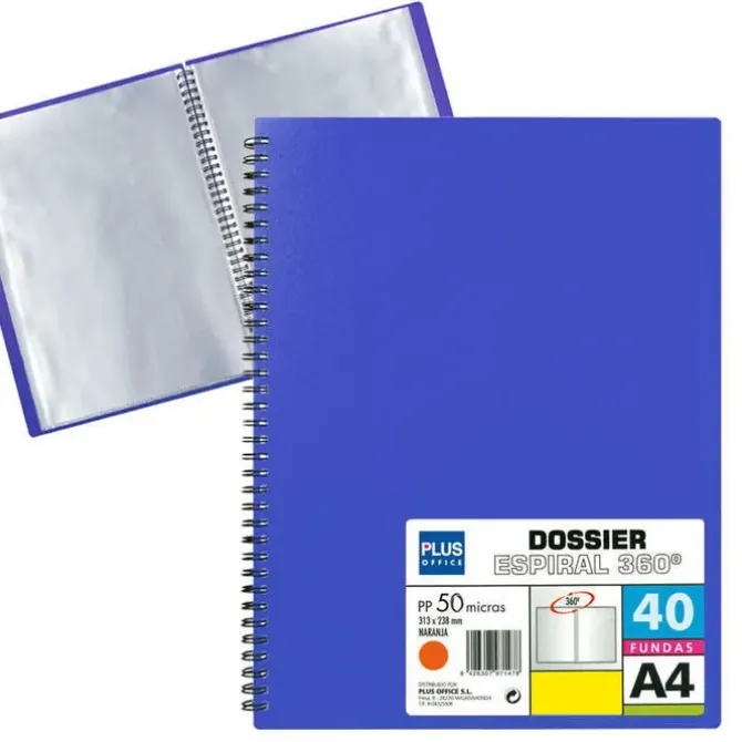 CAMPUS CARPETA 40 FUNDAS PLUS MUELLE WIRE AZUL 13461-40-BL MAK180622