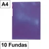 CAMPUS CARPETA 10 FUNDAS PLUS A4 TRANSLUCIDA VIOLETA MT-10G-VL MAK180860
