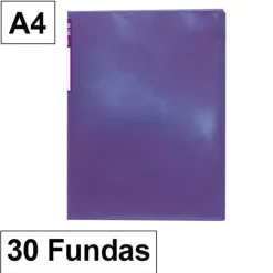 CAMPUS CARPETA 30 FUNDAS PLUS A4 TRANSLUCIDAD VIOLETA MT-30G-VL MAK180864