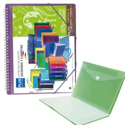 CAMPUS CARPETA 40 FUNDAS PLUS ESPIRAL CON GOMA VIOLETA + SOBRE SCB40-VL MAK181038