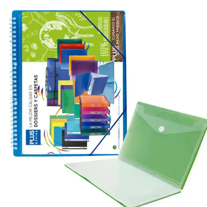 CAMPUS CARPETA 50 FUNDAS PLUS ESPIRAL CON GOMA AZUL SCB50-BL MAK180954
