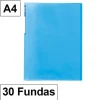 CAMPUS CARPETA 30 FUNDAS PLUS A4 TRASLUCIDA AZUL 180680 MAK180680