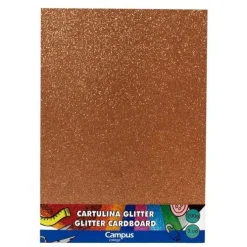 CAMPUS CARTULINA CAMPUS A4 GLITTER MARRO/3UD 8200120503BR MAK630703