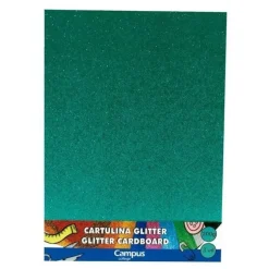 CAMPUS CARTULINA CAMPUS A4 GLITTER VERDE/3UD 8200120503GN MAK630707
