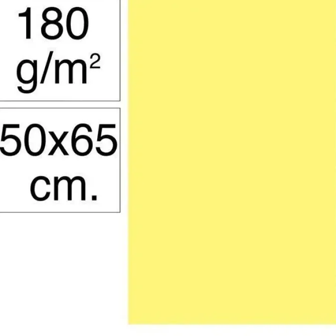 CAMPUS CARTULINA CAMPUS 50X65 180G AMARILLO LIMON MAK630482