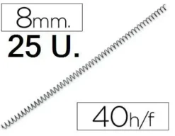 CAMPUS ESPIRAL METALICA PASO5:1/64 8MM 25 UNIDADES