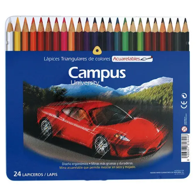 CAMPUS LAPICES COLORES CAMPUS ACUAREL. 24COL 0016061 MAK630368