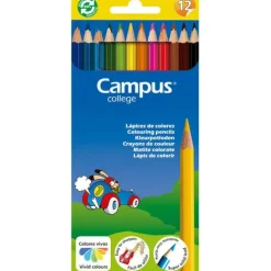 CAMPUS LAPICES COLORES CAMPUS HEXA.RES 12COL PLAST-12C MAK630716