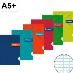 CAMPUS LIBRETA A5+ GRAPADA 48HOJAS MODELO 46 TAPA PP POLIPROPILENO 90GR EDELVIVES 46 3MM 002748 MAK002748