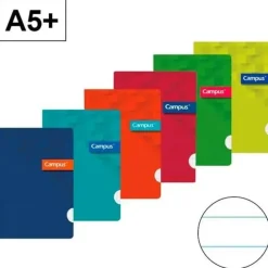 CAMPUS LIBRETA A5+ GRAPADA 1 RAYA 48HOJAS 90GR TAPA PP POLIPROPILENO HN 002750 MAK002750