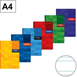 CAMPUS LIBRETA A4 GRAPADA 48H 90GR PT 2,5MM 48H A4 90H DP MAK002164