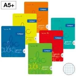 CAMPUS LIBRETA A5+ PAUTA VIA 3MM GRAPADA 48H 90GR MELA -3MM 002208 MAK002208