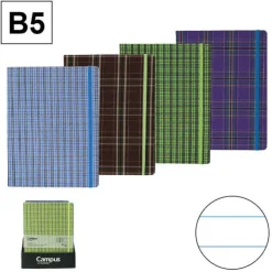 CAMPUS LIBRETA B5 C/GOMA 80G 96H TELA-CUADRO P-004-B5 MAK002265