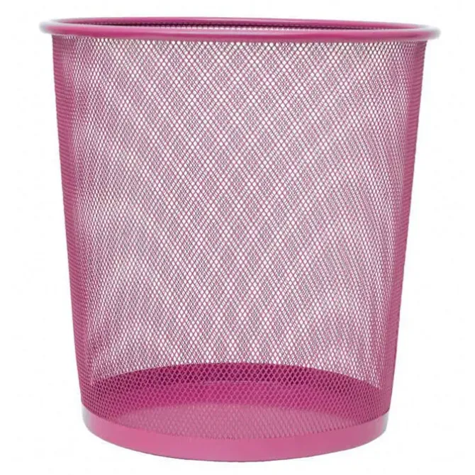 CAMPUS PAPELERA PLUS METAL PEQUEÑA REJ.ROSA CQY-5002-PK MAK040648