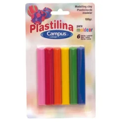 CAMPUS PLASTILINA CAMPUS BARRA 100G SURT/6UD ST-100-6 MAK630580