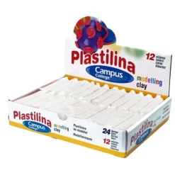 CAMPUS PLASTILINA CAMPUS PEQUEÑA 60G BLANCA PO-1440-24WH MAK630625