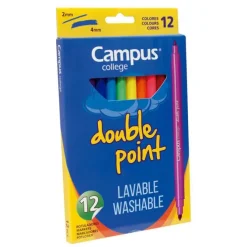 CAMPUS ROTULADOR CAMPUS LAVABL.2PUNTAS 12COL 702-12 MAK080923